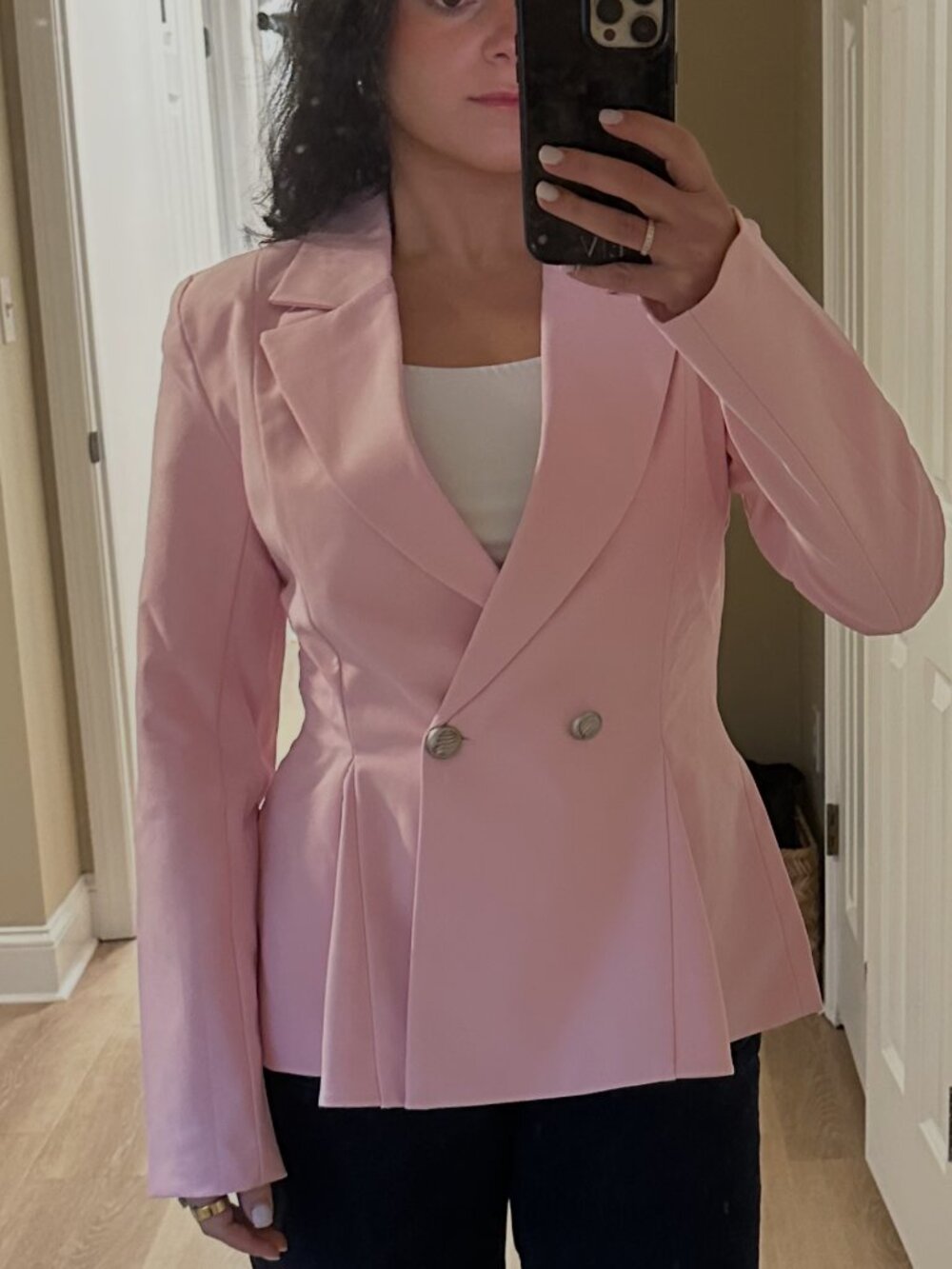 Pink Peplum Blazer
